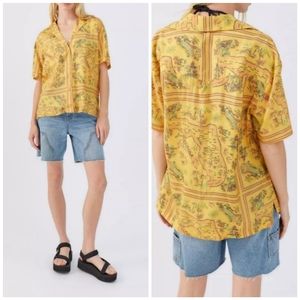 UO Gardenia Souvenir Button Down Top